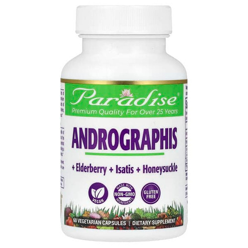 <img alt="Paradise Herbs, Andrographis, 60 Vegetarian Capsules" title="Paradise Herbs, Andrographis, 60 Vegetarian Capsules,601944777470"