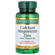 <img alt="Natures Bounty, Calcium Magnesium Zinc with Vitamin D3, 100 Coated Caplets" title="Natures Bounty, Calcium Magnesium Zinc with Vitamin D3, 100 Coated Caplets,074312042904"
