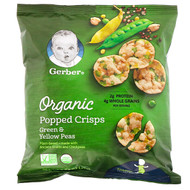 3 PACK of Gerber, Organic Popped Crisps, 12+ months, Green & Yellow Peas, 2.64 oz (75 g)