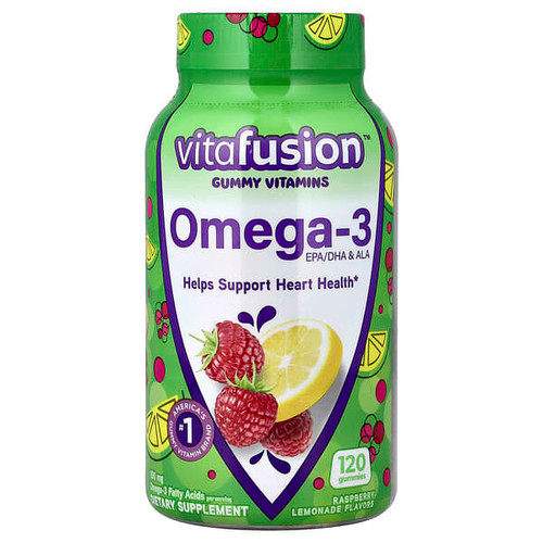 <img alt="VitaFusion, Omega-3, EPA-DHA & ALA Gummies, Raspberry Lemonade, 120 Gummies" title="VitaFusion, Omega-3, EPA-DHA & ALA Gummies, Raspberry Lemonade, 120 Gummies,027917017235"