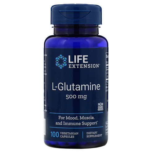 <img alt="Life Extension, L-Glutamine, 500 mg, 100 Vegetarian Capsules" title="Life Extension, L-Glutamine, 500 mg, 100 Vegetarian Capsules,737870345107"