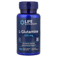 <img alt="Life Extension, L-Glutamine, 500 mg, 100 Vegetarian Capsules" title="Life Extension, L-Glutamine, 500 mg, 100 Vegetarian Capsules,737870345107"