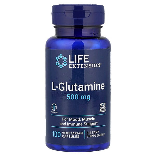<img alt="Life Extension, L-Glutamine, 500 mg, 100 Vegetarian Capsules" title="Life Extension, L-Glutamine, 500 mg, 100 Vegetarian Capsules,737870345107"