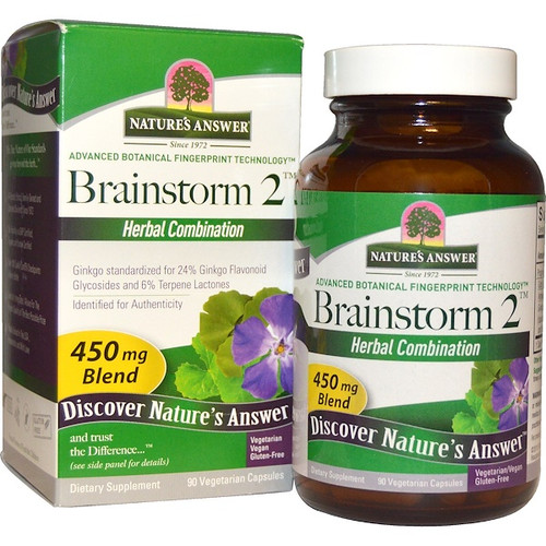 <img alt="Natures Answer, Brainstorm 2, Herbal Combination, 450 mg, 90 Vegetarian Capsules" title="Natures Answer, Brainstorm 2, Herbal Combination, 450 mg, 90 Vegetarian Capsules,083000160233"