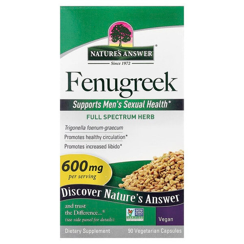 <img alt="Natures Answer, Fenugreek, 600 mg, 90 Vegetarian Capsules" title="Natures Answer, Fenugreek, 600 mg, 90 Vegetarian Capsules,083000162145"