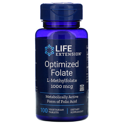 <img alt="Life Extension, Optimized Folate, 1,000 mcg, 100 Vegetarian Tablets" title="Life Extension, Optimized Folate, 1,000 mcg, 100 Vegetarian Tablets,737870193913"