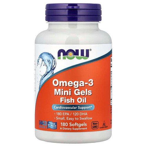<img alt="NOW Foods, Omega-3 Mini Gels Fish Oil, 180 Softgels (0.5 g per Softgel)" title="NOW Foods, Omega-3 Mini Gels Fish Oil, 180 Softgels (0.5 g per Softgel),733739016850"