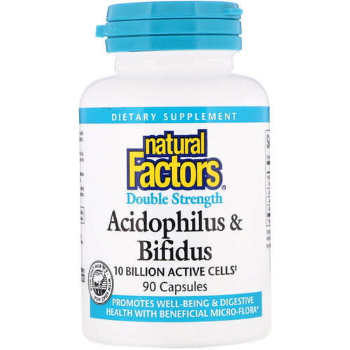 <img alt="Natural Factors, Acidophilus & Bifidus, Double Strength, 10 Billion Active Cells, 90 Capsules" title="Natural Factors, Acidophilus & Bifidus, Double Strength, 10 Billion Active Cells, 90 Capsules,068958018058"