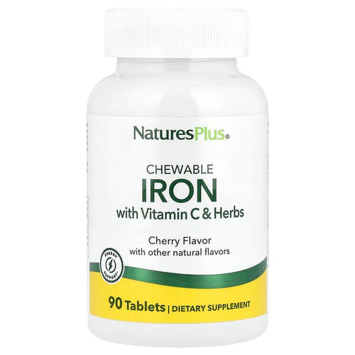 <img alt="NaturesPlus, Chewable Iron with Vitamin C and Herbs, Cherry, 90 Tablets" title="NaturesPlus, Chewable Iron with Vitamin C and Herbs, Cherry, 90 Tablets,097467034211"
