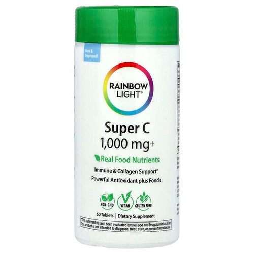 <img alt="Rainbow Light, Super C, 60 Tablets" title="Rainbow Light, Super C, 60 Tablets,021888103119"