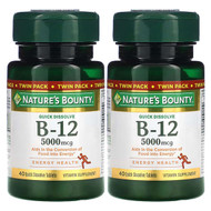 <img alt="Natures Bounty, B-12, Naturally Cherry, 5,000 mcg, Twin Pack, 40 Quick Dissolve Tablets Each" title="Natures Bounty, B-12, Naturally Cherry, 5,000 mcg, Twin Pack, 40 Quick Dissolve Tablets Each,074312793431"