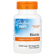 <img alt="Doctors Best, Biotin, 10,000 mcg, 120 Veggie Caps" title="Doctors Best, Biotin, 10,000 mcg, 120 Veggie Caps,753950003736"