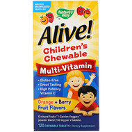 <img alt="Natures Way, Alive! Childrens Chewable Multi-Vitamin, Orange + Berry Fruit Flavors, 120 Chewable Tablets" title="Natures Way, Alive! Childrens Chewable Multi-Vitamin, Orange + Berry Fruit Flavors, 120 Chewable Tablets,033674157862"