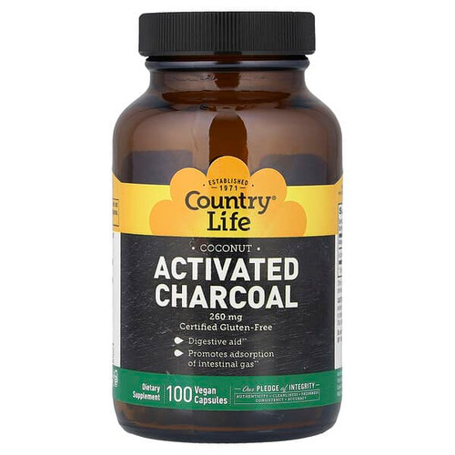 <img alt="Country Life, Activated Charcoal, 100 Vegan Capsules (260 mg per Capsule)" title="Country Life, Activated Charcoal, 100 Vegan Capsules (260 mg per Capsule),015794034926"