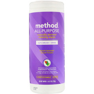 3 PACK of Method, All-Purpose, Naturally Derived Cleaning Wipes, French Lavender, 30 Wet Wipes