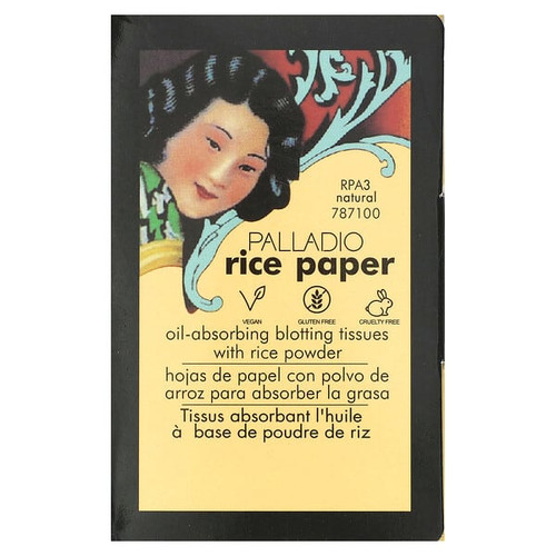 <img alt="Palladio, Rice Paper, Oil-Absorbing Blotting Tissues, Natural RPA3, 40 Tissues" title="Palladio, Rice Paper, Oil-Absorbing Blotting Tissues, Natural RPA3, 40 Tissues,024057240059"