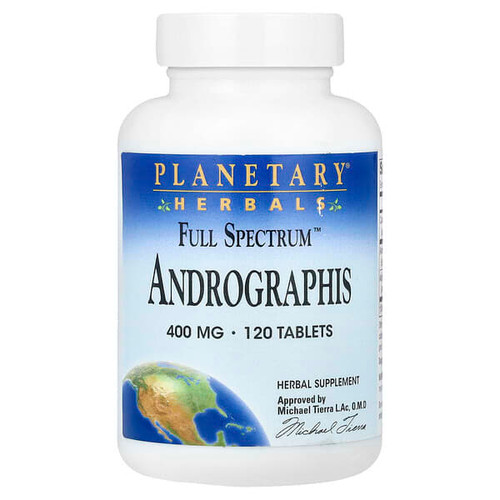 <img alt="Planetary Herbals, Full Spectrum Andrographis, 400 mg, 120 Tablets" title="Planetary Herbals, Full Spectrum Andrographis, 400 mg, 120 Tablets,021078104889"