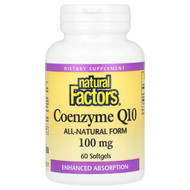 <img alt="Natural Factors, Coenzyme Q10, 100 mg, 60 Softgels" title="Natural Factors, Coenzyme Q10, 100 mg, 60 Softgels,068958020716"