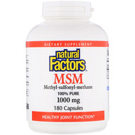 <img alt="Natural Factors, MSM, Methyl-Sulfonyl-Methane, 1,000 mg, 180 Capsules" title="Natural Factors, MSM, Methyl-Sulfonyl-Methane, 1,000 mg, 180 Capsules,068958026534"
