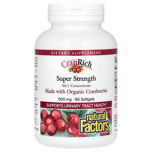 <img alt="Natural Factors, CranRich, Super Strength, 500 mg, 90 Softgels" title="Natural Factors, CranRich, Super Strength, 500 mg, 90 Softgels,068958045146"