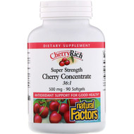 <img alt="Natural Factors, CherryRich, Super Strength Cherry Concentrate, 500 mg, 90 Softgels" title="Natural Factors, CherryRich, Super Strength Cherry Concentrate, 500 mg, 90 Softgels,068958045252"