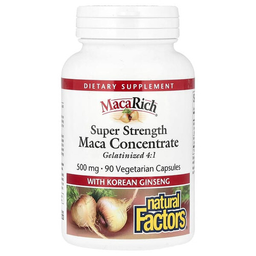 <img alt="Natural Factors, Maca Rich, Maca Concentrate With Korean Ginseng, Super Strength, 90 Vegetarian Capsules" title="Natural Factors, Maca Rich, Maca Concentrate With Korean Ginseng, Super Strength, 90 Vegetarian Capsules,068958045375"