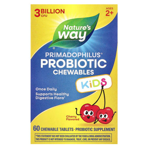 <img alt="Natures Way, Primadophilus, Kids Probiotic Chewables, Ages 2+, Cherry , 3 Billion CFU, 60 Chewable Tablets" title="Natures Way, Primadophilus, Kids Probiotic Chewables, Ages 2+, Cherry , 3 Billion CFU, 60 Chewable Tablets,033674110355"