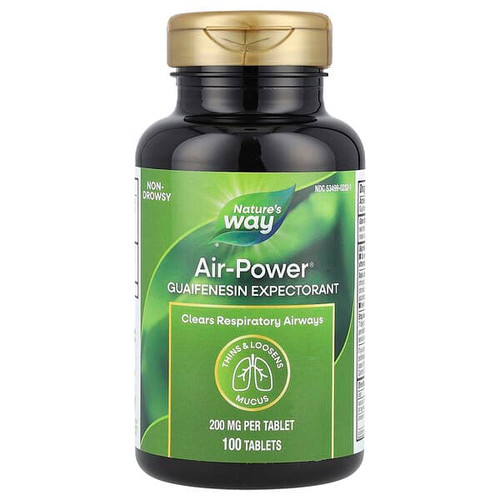 <img alt="Natures Way, Air-Power, Guaifenesin Expectorant, 200 mg, 100 Tablets" title="Natures Way, Air-Power, Guaifenesin Expectorant, 200 mg, 100 Tablets,359800023215"
