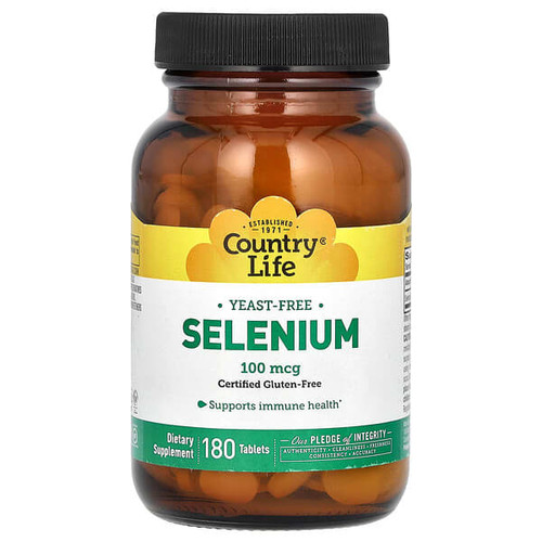 <img alt="Country Life, Selenium, 100 mcg, 180 Tablets" title="Country Life, Selenium, 100 mcg, 180 Tablets,015794028765"
