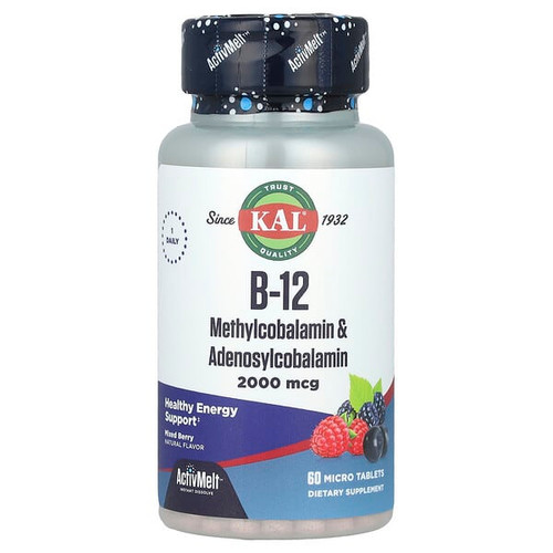 <img alt="KAL, B-12 Methylcobalamin & Adenosylcobalamin, Mixed Berry, 2,000 mcg, 60 Micro Tablets" title="KAL, B-12 Methylcobalamin & Adenosylcobalamin, Mixed Berry, 2,000 mcg, 60 Micro Tablets,021245981961"