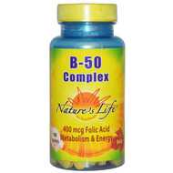 <img alt="Natures Life, B- 50 Complex, 100 Tablets" title="Natures Life, B- 50 Complex, 100 Tablets,040647001367"