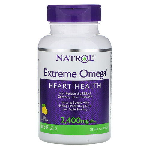 <img alt="Natrol, Extreme Omega, Lemon, 2,400 mg, 60 Softgels" title="Natrol, Extreme Omega, Lemon, 2,400 mg, 60 Softgels,047469045104"