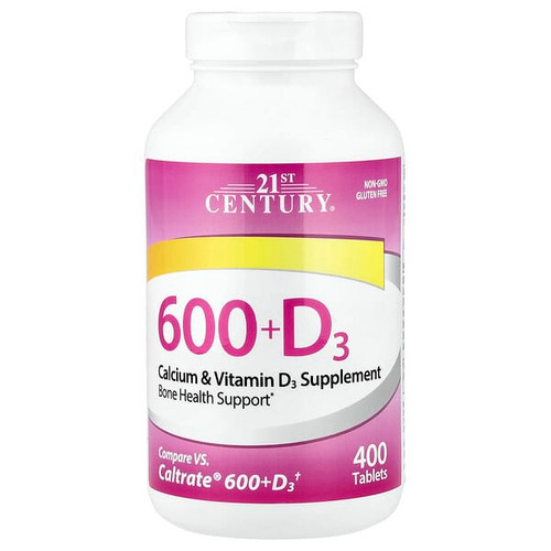 <img alt="21st Century, 600+D3, Calcium & Vitamin D3 Supplement, 400 Tablets" title="21st Century, 600+D3, Calcium & Vitamin D3 Supplement, 400 Tablets,740985275313"