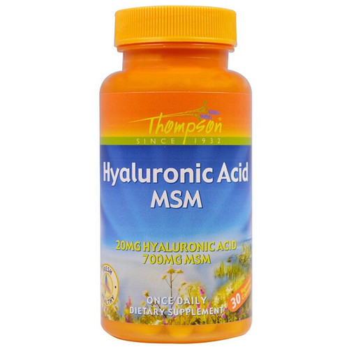 <img alt="Thompsons Hyaluronic Acid 20mg +  MSM 500mg (30 Enteric Caps)" title="Thompsons Hyaluronic Acid 20mg +  MSM 500mg (30 Enteric Caps),031315617690"