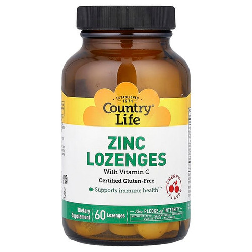 <img alt="Country Life, Zinc Lozenges with Vitamin C, Cherry, 60 Lozenges" title="Country Life, Zinc Lozenges with Vitamin C, Cherry, 60 Lozenges,015794029434"