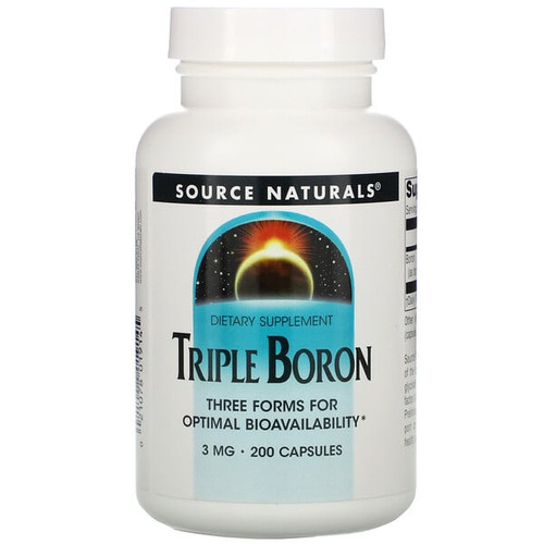 <img alt="Source Naturals, Triple Boron, 3 mg, 200 Capsules" title="Source Naturals, Triple Boron, 3 mg, 200 Capsules,021078019145"