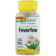 <img alt="Solaray, Organically Grown Feverfew - 100 Vegetarian Capsules" title="Solaray, Organically Grown Feverfew - 100 Vegetarian Capsules,076280192766"