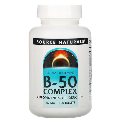 <img alt="Source Naturals, B-50 Complex, 50 mg, 100 Tablets" title="Source Naturals, B-50 Complex, 50 mg, 100 Tablets,021078004219"