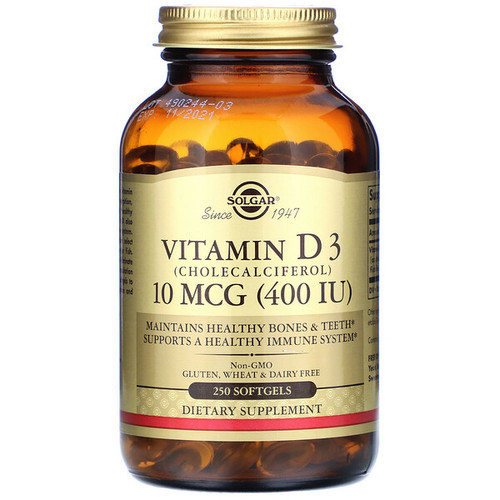 <img alt="Solgar, Vitamin D3 (Cholecalciferol), 400 IU, 250 Softgels" title="Solgar, Vitamin D3 (Cholecalciferol), 400 IU, 250 Softgels,033984033214"