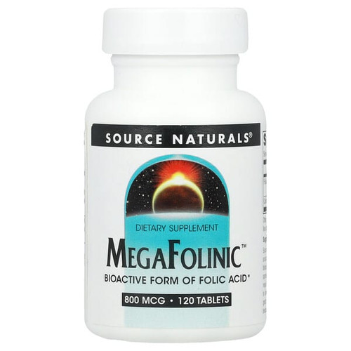 <img alt="Source Naturals, MegaFolinic, 800 mcg, 120 Tablets" title="Source Naturals, MegaFolinic, 800 mcg, 120 Tablets,021078020288"
