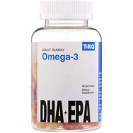 <img alt="T-RQ, Adult Gummy Omega-3, DHA + EPA, Lemon, Orange, Strawberry, 60 Gummies" title="T-RQ, Adult Gummy Omega-3, DHA + EPA, Lemon, Orange, Strawberry, 60 Gummies,835776001896"