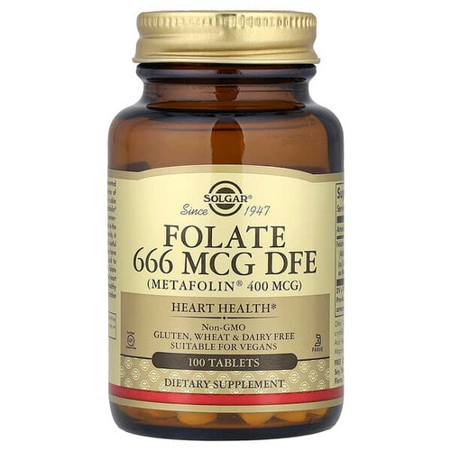 <img alt="Solgar, Folate, 666 mcg DFE, 100 Tablets" title="Solgar, Folate, 666 mcg DFE, 100 Tablets,033984019416"
