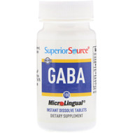 <img alt="Superior Source, GABA, 100 mg, 100 MicroLingual Instant Dissolve Tablets" title="Superior Source, GABA, 100 mg, 100 MicroLingual Instant Dissolve Tablets,076635909001"