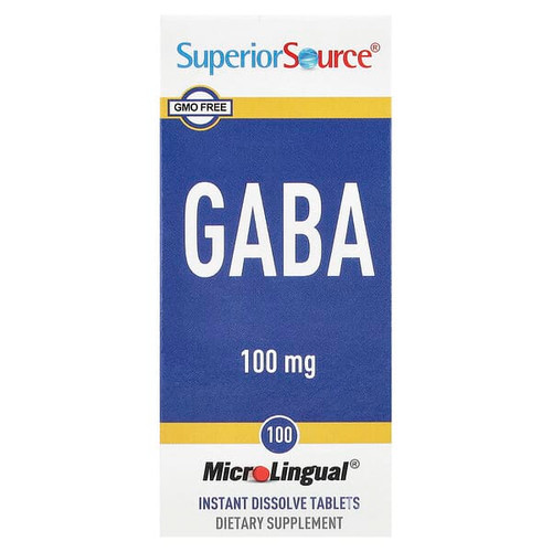 <img alt="Superior Source, GABA, 100 mg, 100 MicroLingual Instant Dissolve Tablets" title="Superior Source, GABA, 100 mg, 100 MicroLingual Instant Dissolve Tablets,076635909001"