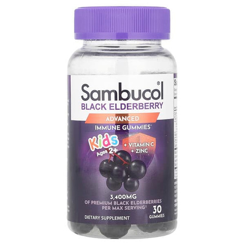 <img alt="Sambucol, Kids Black Elderberry Gummies + Vitamin C  + Zinc, Ages 2+, 30 Gummies" title="Sambucol, Kids Black Elderberry Gummies + Vitamin C  + Zinc, Ages 2+, 30 Gummies,896116001600"
