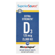 <img alt="Superior Source, D3, 125 mcg (5,000 IU), 100 MicroLingual Instant Dissolve Tablets" title="Superior Source, D3, 125 mcg (5,000 IU), 100 MicroLingual Instant Dissolve Tablets,076635908608"