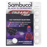 <img alt="Sambucol, Black Elderberry, Cold & Flu Relief, 30 Tablets" title="Sambucol, Black Elderberry, Cold & Flu Relief, 30 Tablets,896116001501"