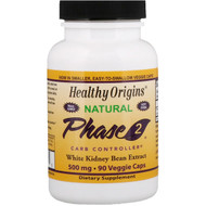 Healthy Origins, Phase 2 Carb Controller, White Kidney Bean Extract, 500 mg, 90 Veggie Caps