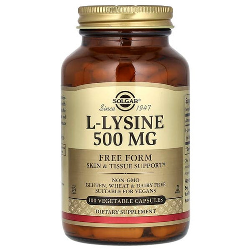 <img alt="Solgar, L-Lysine, Free Form, 500 mg, 100 Vegetable Capsules" title="Solgar, L-Lysine, Free Form, 500 mg, 100 Vegetable Capsules,033984016811"