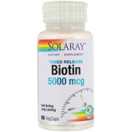 <img alt="Solaray Biotin - 5000 mcg - 60 Vegetarian Capsules" title="Solaray Biotin - 5000 mcg - 60 Vegetarian Capsules,076280435467"